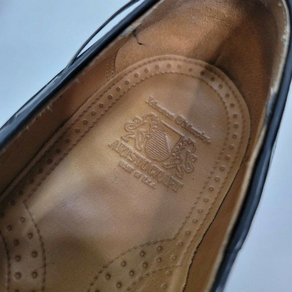 JOHNSTON & MURPHY 12AAA Aristocraft Black Shiny Leather Kiltie Tassel‎ Loafers main image 11